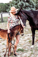 rescue horse Skippy and her foal at Brim & Lotus