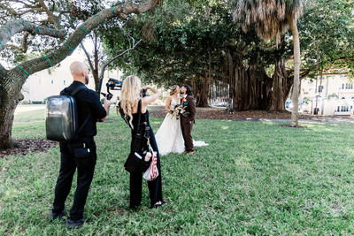 cinematographer and photographer wedding downtown st. Pete Straub Park 