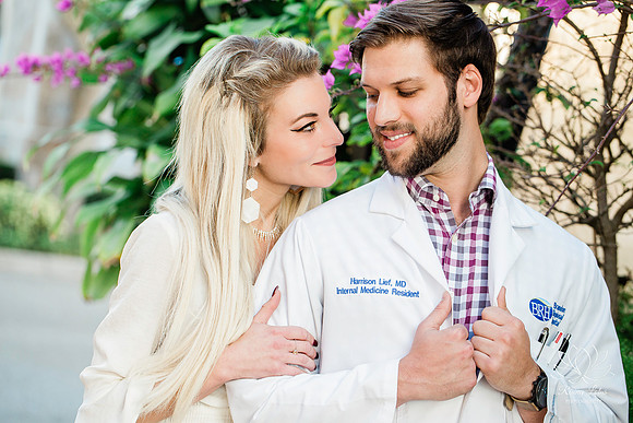 Doctor getting married engagement photograph