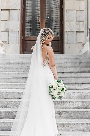 Downtown Tampa- Top Wedding Photographer- bride- Le Meridien steps