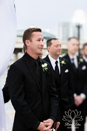 Jeremy is in awe of his bride.