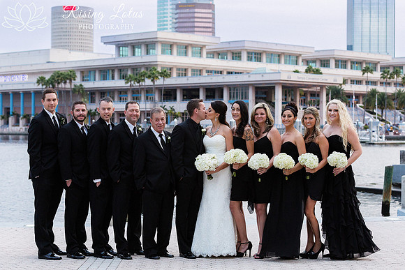 Gorgeous bridal party (try to guess which handsome fella is Rising Lotus owner's husband)