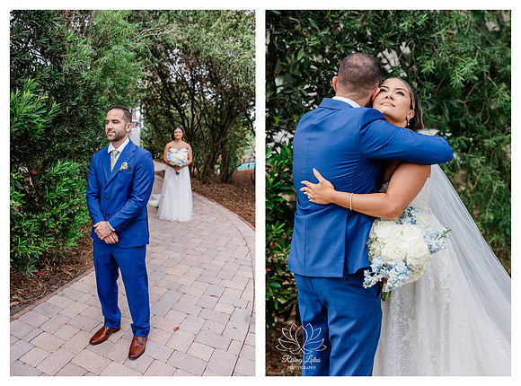 First Look with Dad Royal Crest Room- Orlando, Florida wedding photography